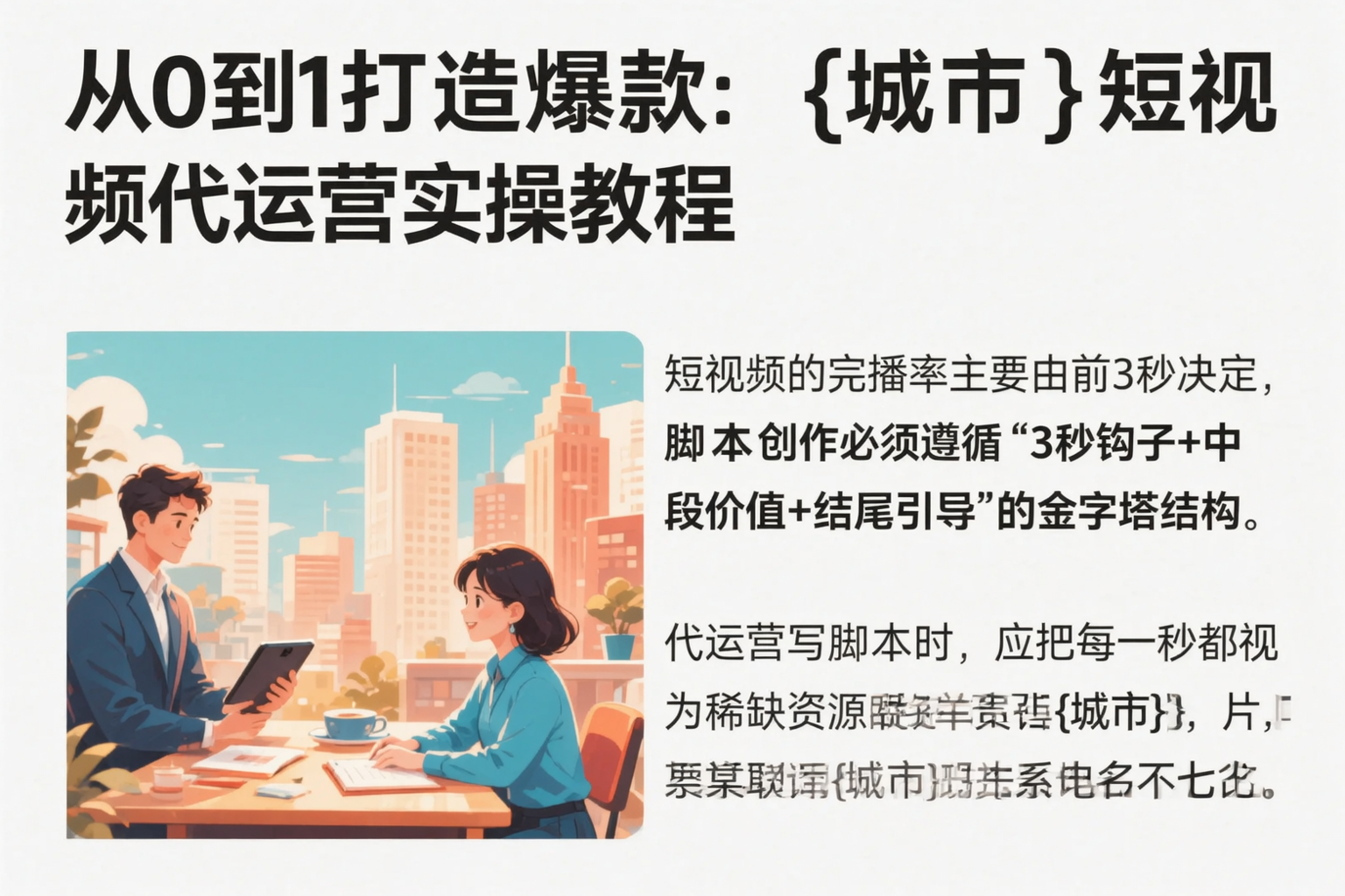 从0到1打造爆款：鄂州短视频代运营实操教程
