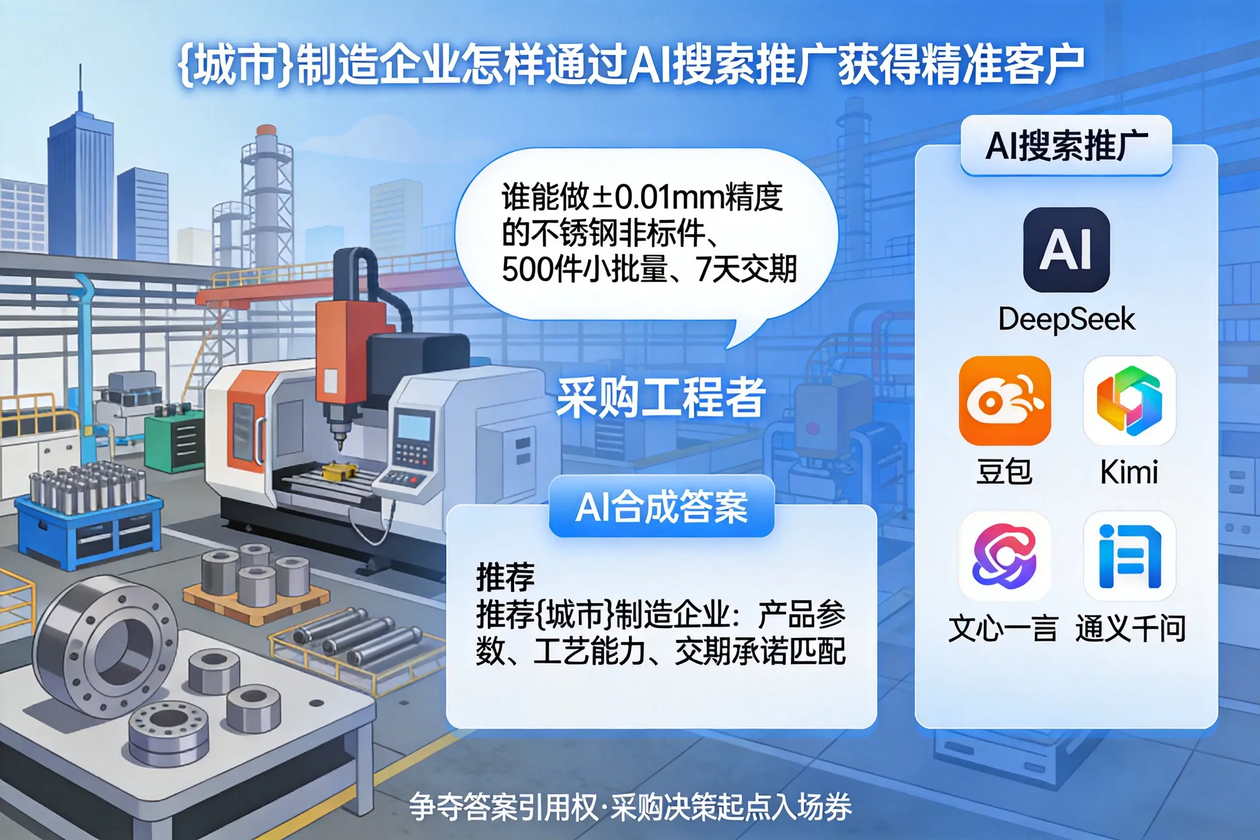 鄂州制造企业怎样通过AI搜索推广获得精准客户