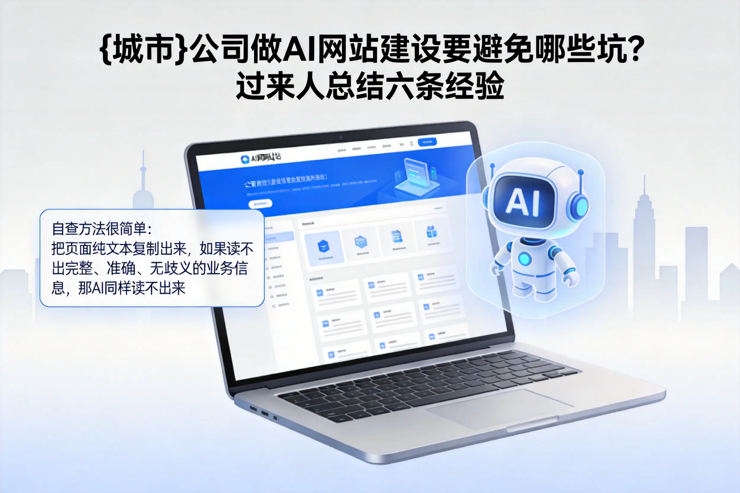鄂州公司做AI网站建设要避免哪些坑？过来人总结六条经验