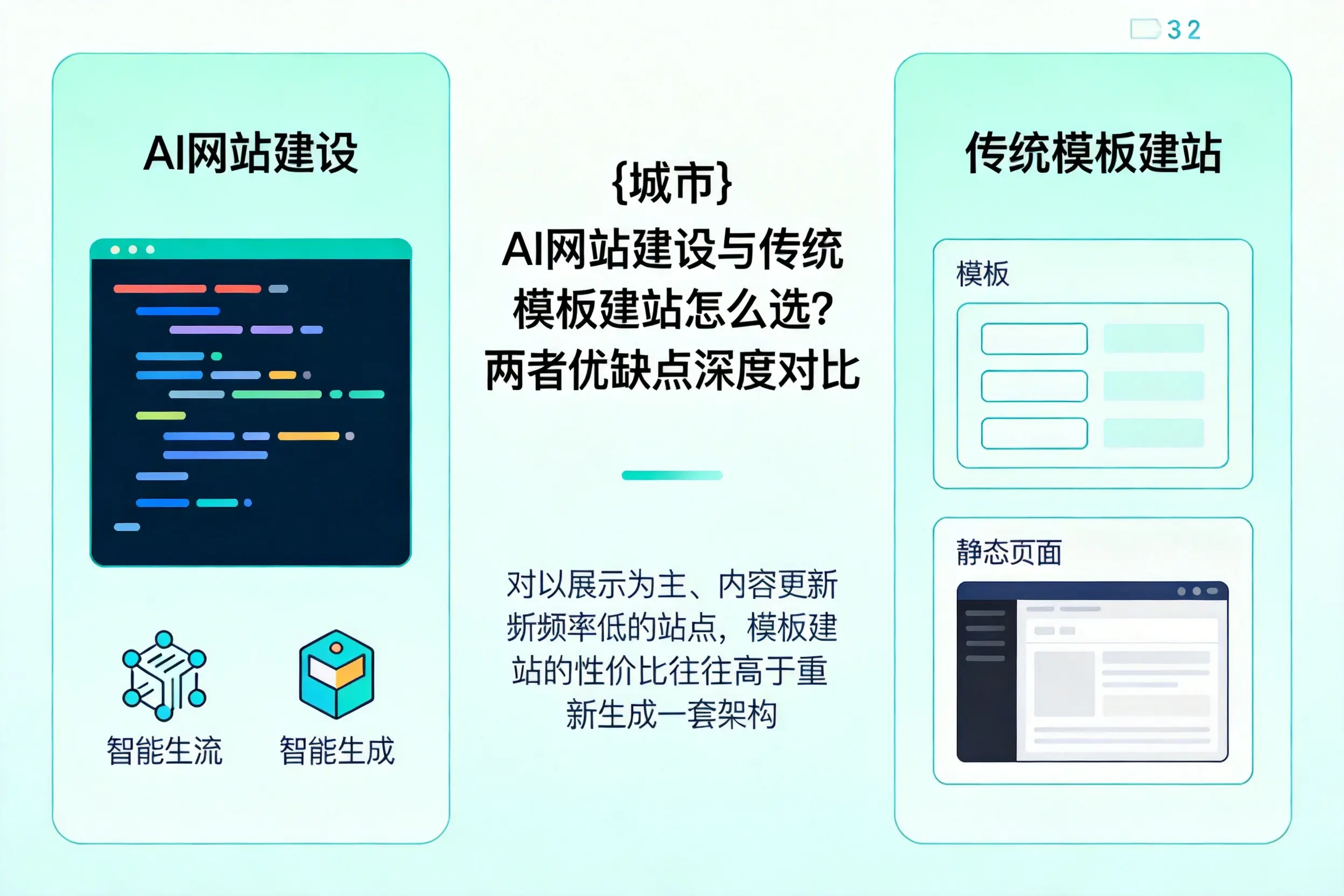 鄂州AI网站建设与传统模板建站怎么选？两者优缺点深度对比