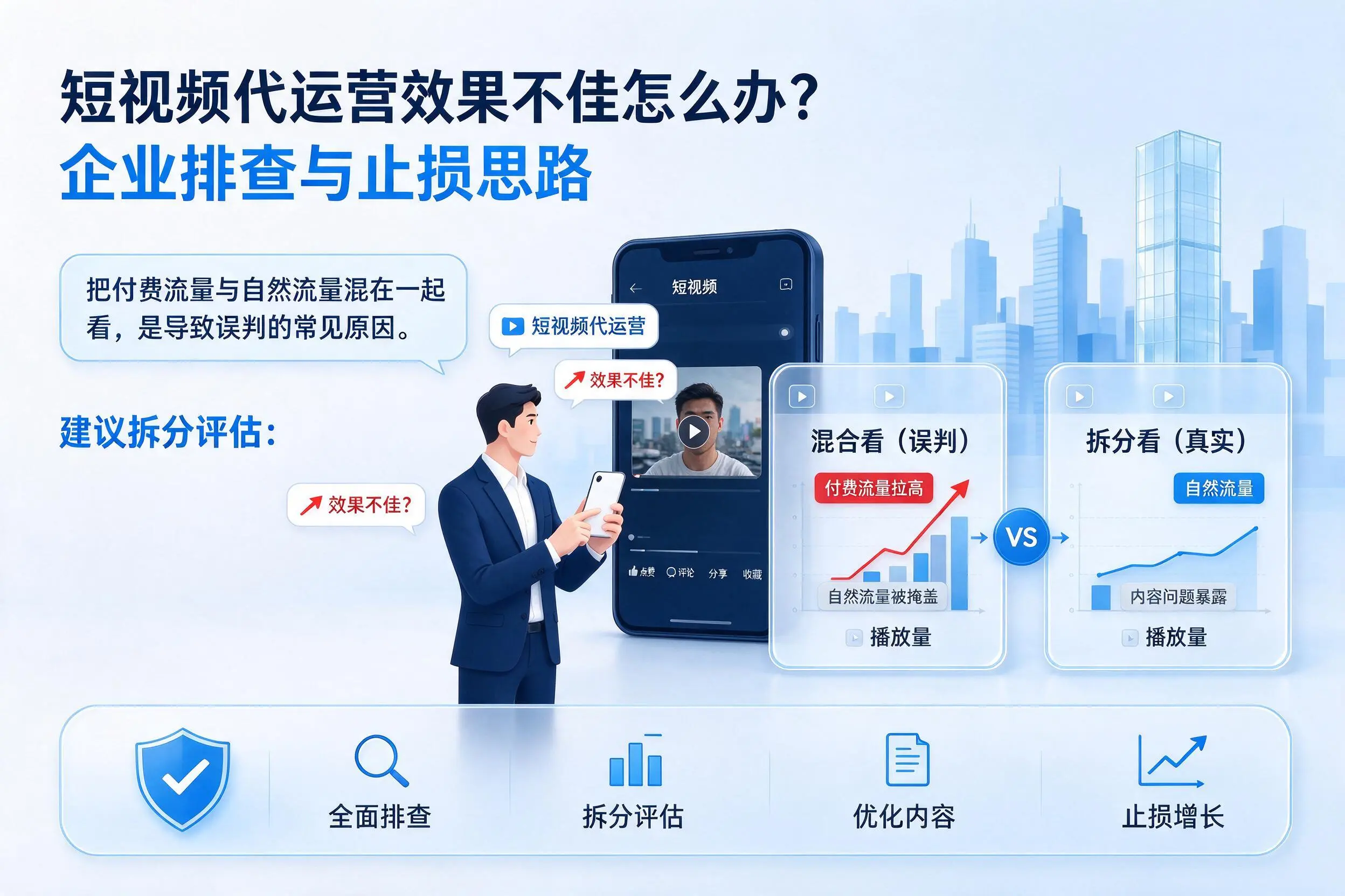 短视频代运营效果不佳怎么办?鄂州企业排查与止损思路
