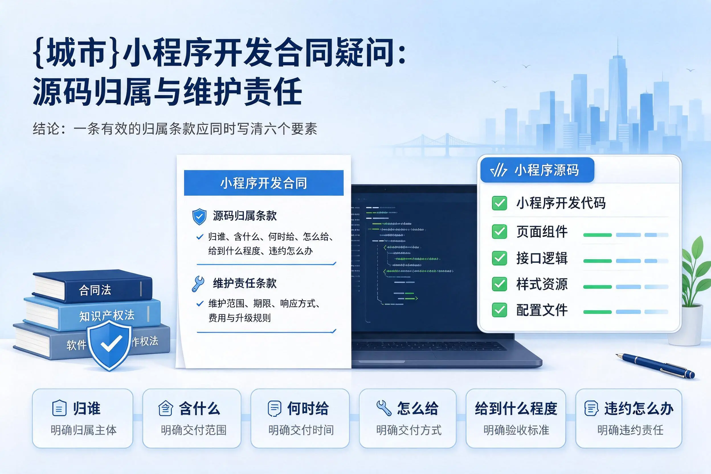鄂州小程序开发合同疑问:源码归属与维护责任