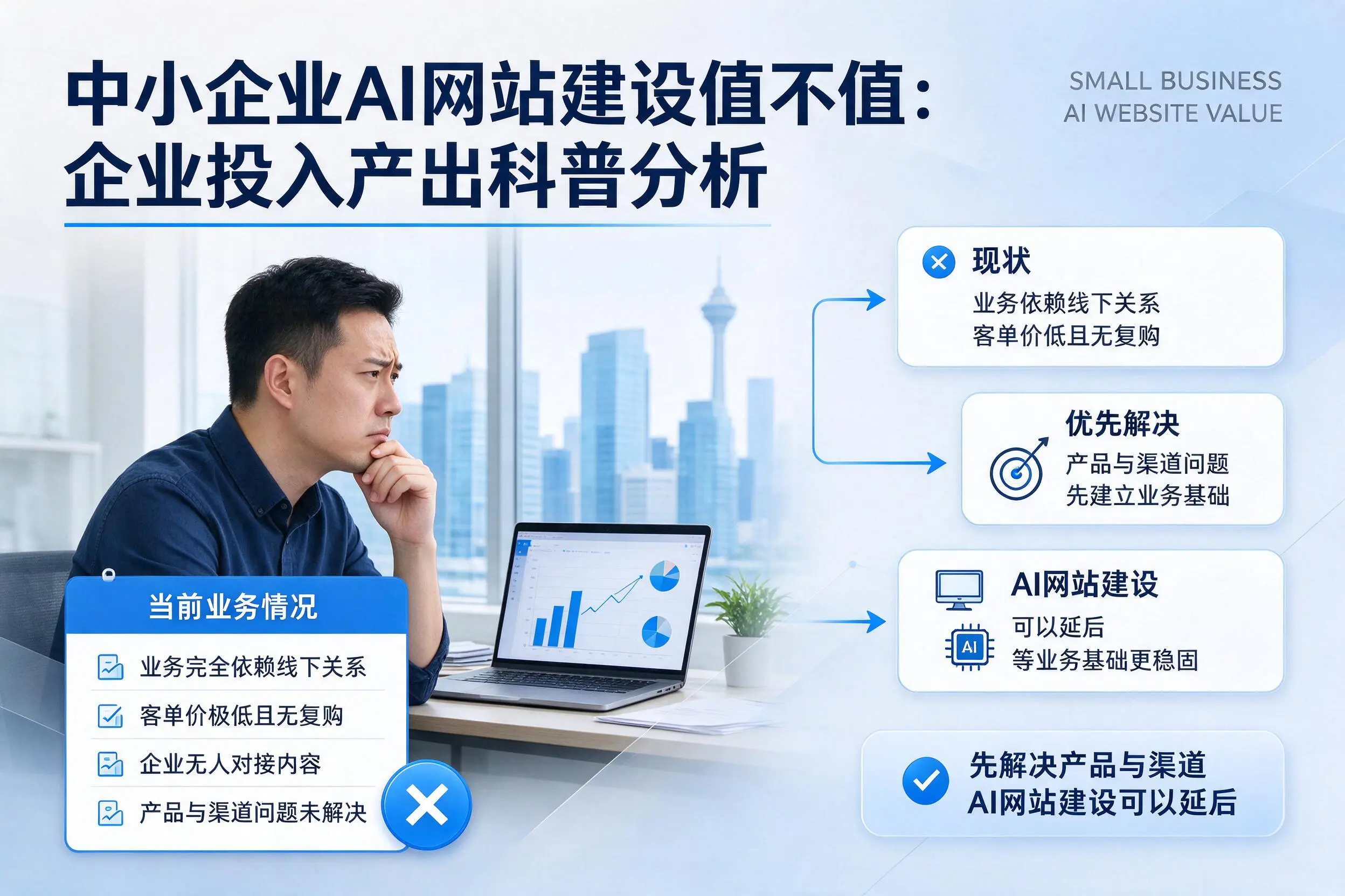 中小企业AI网站建设值不值：鄂州企业投入产出科普分析