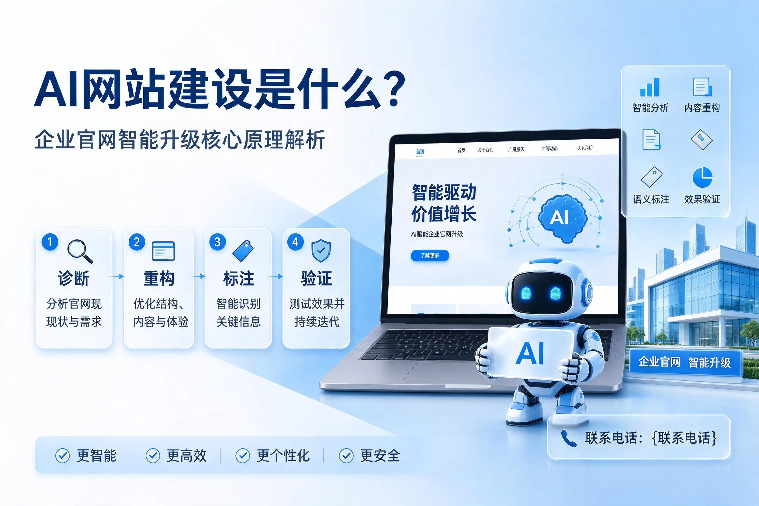 AI网站建设是什么?鄂州企业官网智能升级核心原理解析
